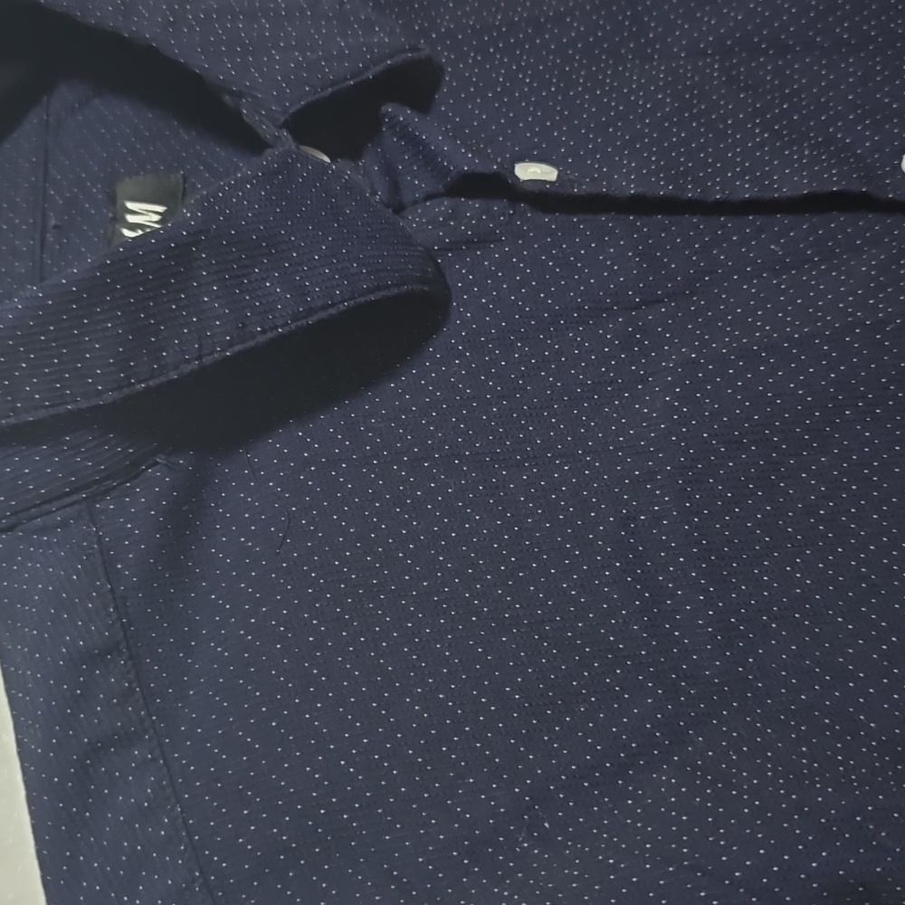 Mens H & M Long Sleeve Blue Shirt Size M